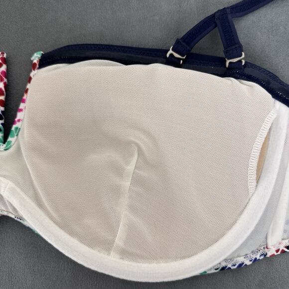 Athleta Bikini Top 38 D/DD Underwire Removable Strap V-Neck Removable Pad 213147 - Picture 6 of 7